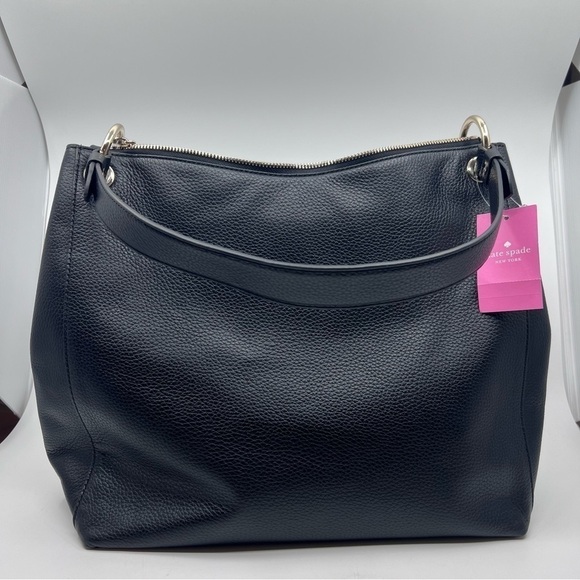 ✨NWT! Kate Spade Kat Shoulder Bag in Black Pebbled Leather. - Picture 2 of 9
